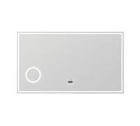 Aica Espejo de baño LED 160×80 cm,Reloj,Lupa,Bluetooth