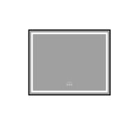AICA Espejo LED 100×80cm con Antivaho,Bluetooth,Reloj y Control Táctil,3 Colores de Luz Ajustables