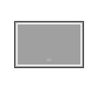 AICA Espejo LED 120×80cm con Antivaho,Bluetooth,Reloj y Control Táctil,3 Colores de Luz Ajustables