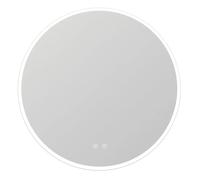 Aica Espejo LED de baño redondo 80 x 80 cm, Bluetooth, brillo regulable, antivaho