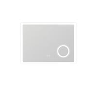 AICA Espejo rectangular de baño LED 80 x60 cm, con tres color,antinieble ,funcíon bluetooth y 3x lupa local
