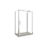 Aica mampara de ducha correder dos paneles laterales,vidrio 5mm,(1563-1603)x(680-700)x1850mm