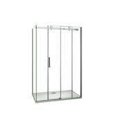 Aica mampara de ducha corredera+panel lateral 8mm antical 120x90x195cm+plato de ducha120x90x3cm