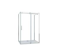 Aica mampara de ducha corredera+panel lateral,cromado,vidrio 8mm antical,700x1550x700x1950mm