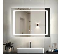 Aica Sanitarios Espejo de baño LED 90×65cm＋antivaho＋interruptor táctil Blanco