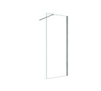 AICA SANITARIOS - Mampara de ducha fija, Vidrio Templado de 8mm con Tratamiento Antical, Barra Fija de 90cm, Perfil Cromado, Alto 190cm