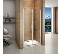 AICA SANITARIOS Mampara de Ducha Puerta Abatible Frontal Vidrio Templado Antical 6 MM 100x195cm Cromado,transparente