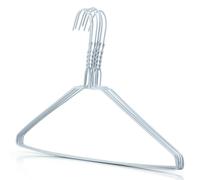 Aicasa Perchas Metal de ropa aleación de metal y PVC, percha de Alambre antideslizante, ahorrador de espacio, Para Camisas Pantalones y Vestidos Tintorerías Blanco Organizador de vestidos Hogar