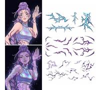 AICase Regalos de merchandising de K-pop Merch, tatuajes temporales luminosos y luminosos, 3 pegatinas místicas de runas para Huntrix Demon Hunter Cosplay, disfraces de K-pop, fiestas de Halloween
