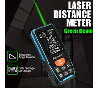 Aicevoos telémetro láser Digital de haz verde recargable, medidor de distancia láser, telémetro de cinta métrica láser luz verde Green Beam 50M