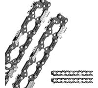 Aicoya Pack de 2 Cadenas de Motosierra 1/4" para Espadas de 20cm 47 Eslabones 1.1mm Cadena de bajo retroceso 043