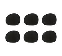 Aida 6 Posavasos Raw cuero Black buffalo (negro)
