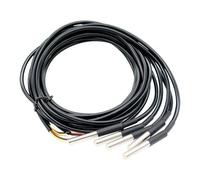 Aideepen Sensor de temperatura de 5 piezas, cable de 10 m, resistente al agua, sensor de temperatura digital de acero inoxidable, compatible con Arduino y Raspberry Pi, compatible con Shelly