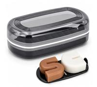 AIDIMMING Estuche de Viaje para Barra de champú con Tapa, Soporte Grande para jabón, contenedor de Barra de champú y acondicionador, jabón de Barra Kitsch, Caja de jabón de Viaje para