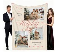 Aiebill Manta de diseño personalizado con foto personalizada, regalos para nuevos abuelos, regalos del día de Acción de Gracias