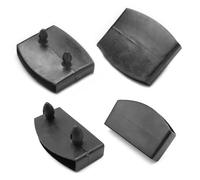 Aieino 36 tapas de plástico para listones de cama de 55 mm, 24 + 12 soportes laterales y centrales para somier de cama de repuesto para camas individuales, dobles, king size que sujetan madera (negro)