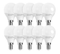 Aigostar - 10 x Bombilla LED E14 Luz Fría, 5W 6500K 420lm, Bombillas LED Cálido E14 Casquillo Fino, Bajo consumo, Ahorro de energía, CRI> 80, No Regulable - Caja de 10 Unidades