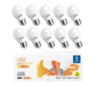 Aigostar -10 x E27 Bombilla LED G45, Casquillo Gordo 5W, Bajo Consumo, 420lm, Luz Calida 3000K, Ahorro de Energía, No Regulable - Caja de 10 unidades