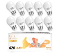 Aigostar -10 x E27 Bombilla LED G45, Casquillo Gordo 5W, Bajo Consumo, 420lm, Luz Calida 3000K, Ahorro de Energía, No Regulable - Caja de 10 unidades