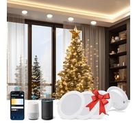 Aigostar 15 W inteligente Downlight LED, 4 Pack Luces para Alexa de 1430 LM Wi-Fi, Focos LED empotrada compatible con Alexa y Google Home, Regulable de luz cálida a blanca 3000-6500K, Φ145-155 mm