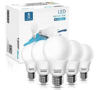 Aigostar - 15W Bombilla LED A60, casquillo gordo E27, luz blanca fría 6500K, 1500 lúmenes, ángulo de apertura 280º, CRI> 80. No regulable. Caja de 5 unidades