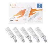 Aigostar Bombilla LED E27 Luz Cálida 3000K, 15W Lámpara E27, 1510 lúmenes, Ángulo 360°, no regulable -Caja de 5 unidades