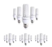 Aigostar 176051 - Bombilla LED T3 3U de 9W, rosca grande y luz fría 230V, E27 (Paquete de 4)