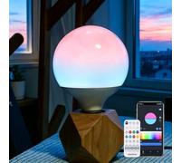 Aigostar 18W 1800LM Smart LED Bulb E27 G120 Bluetooth Mesh Compatible with Alexa/Smart Bulb RGBW Gradient/Dimmable 16 Million Colors/Includes Remote Control