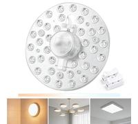 Aigostar 18W Módulo de Plafón LED Techo - 3CCT (3000K/4000K/6500K), Lámpara Circular LED de Repuesto con Imán de Montaj, Universal Adecuado para lámparas de araña, plafones, etc.(D155mm)(1)