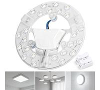 Aigostar 18W Módulo de Plafón LED Techo - Luz fría de 6500K, Lámpara Circular LED de Repuesto con Imán de Montaj, Universal Adecuado para lámparas de araña, plafones, etc.(D137mm)