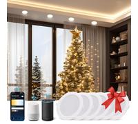 Aigostar 9 W inteligente Downlight LED, 6 Pack Luces para Alexa de 780 LM Wi-Fi, Focos LED empotrada compatible con Alexa y Google Home, Regulable de luz cálida a blanca 3000-6500K, Φ118-128 mm