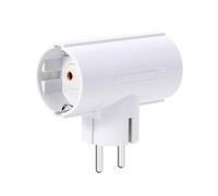 Aigostar Adaptador Enchufes Europeos con 2 Tomas Schuko.Ladron Enchufes con Protección Infantil,16A,250V,Blanco