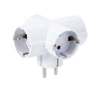 Aigostar Adaptador Enchufes Europeos con 4 Tomas.Enchufe de Pared.Con Protección Infantil,16A,250V,Blanco
