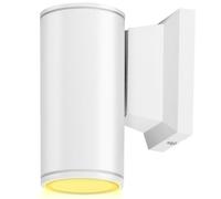 Aigostar Aplique Pared Exterior,GU10 Antracita Aluminio Lámpara Exterior Pared,IP65 Impermeable Luz Exterior Iluminación para Balcón Garaje Terrazas Patio Jardín,color blanco