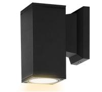 Aigostar Aplique Pared Exterior, GU10 Antracita Aluminio Lámpara Exterior Pared, IP65 Impermeable Luz Exterior Iluminación para Balcón Garaje Terrazas Patio Jardín, color negro