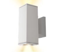 Aigostar Aplique Pared Exterior, GU10 Antracita Aluminio Up Down Lámpara, IP65 Impermeable Luz Exterior Iluminación para Balcón Garaje Terrazas Patio Jardín, Blanco
