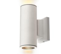 Aigostar Aplique Pared Exterior, GU10 Antracita Aluminio Up Down Lámpara, IP65 Impermeable Luz Exterior Iluminación para Balcón Garaje Terrazas Patio Jardín, Blanco