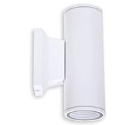 Aigostar Aplique Pared Exterior,GU10 Antracita Aluminio Up Down Lámpara,IP65 Impermeable Luz Exterior Iluminación para Balcón Garaje Terrazas Patio Jardín,Blanco