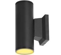 Aigostar Aplique Pared Exterior,GU10 Antracita Aluminio Up Down Lámpara,IP65 Impermeable Luz Exterior Iluminación para Balcón Garaje Terrazas Patio Jardín,color negro