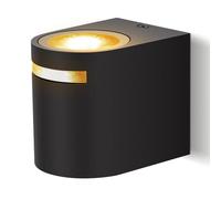 Aigostar Aplique Pared Interior/Exterior,GU10 Antracita Aluminio Lámpara Exterior Pared,Impermeable Luz Interior y Exterior Iluminación para Patio,Jardín,Balcón,Dormitorio,Salon,Pasillos.