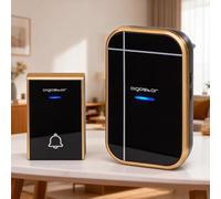 Aigostar Bell AC - Timbre inalámbrico, Timbre de Puerta con Indicadores LED, Resistente al Agua, 36 Melodías, 3 Niveles de Volumen, Timbre para Ancianos, Casa, Oficina (1 Receptor y 1 Transmisor)
