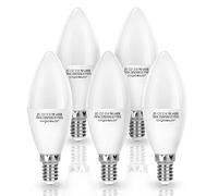 Aigostar Bombilla LED E14 9W Equivalente a 55W, Luz Fría 6500K, 720 Lúmenes, CRI＞80, C37 Vela, No regulable -5 unidades