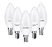Aigostar - Bombilla LED E14 Vela 4W (Equivalente a 30W), Luz Calida 3000K, 320 Lúmenes, CRI> 80, Ahorro de Energía, No Regulable, 5 Unidades