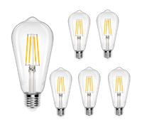 Aigostar Bombilla LED E27 con Filamento,Blanco Cálido 2700K,8W( Equivalente a 69W),950 Lúmenes,No Regulable,Bombillas Decorativas,Pack De 5 Uds