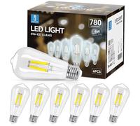 Aigostar Bombilla LED E27 con Filamento,Luz Fria 6500K,6W(Equivalente a 58W),780 Lúmenes,No Regulable,Bombillas Decorativas,Pack De 6 Uds