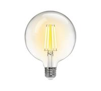Aigostar Bombilla LED inteligente. Bombilla Alexa LED vintage, G125 Transparente tipo globo, 6W 850LM E27, regulable cálida a fría 2700K a 6500K. Compatible con Alexa y Google home, 1 Unidad