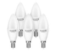 Aigostar Bombilla Vela LED E14, 9W Equivalente a 62W, 840 Lúmenes, Blanco Cálido 3000K, C37, No regulable - 5 Unidades