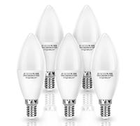 Aigostar Bombilla Vela LED E14, 9W Equivalente a 62W, 840 Lúmenes, Blanco Cálido 3000K, C37, No regulable - 5 Unidades
