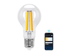 Aigostar Bombilla Vintage Inteligente E27 LED Bombilla Alexa 6W 850LM Bombilla Edison WIFI A60 Bombilla Filamento Regulable 2700K-6500K, compatible con Alexa/Google Home. Transparente 1 pack