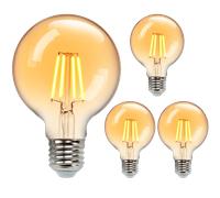 Aigostar Bombilla Vintage LED,Bombilla LED E27 Luz Calida 2200K, 8W (Equivalente a 51W),650LM,G80 Retro Bombilla Decorativa,para el Hogar, Restaurante, Cafetería, Bar-3 Unidades